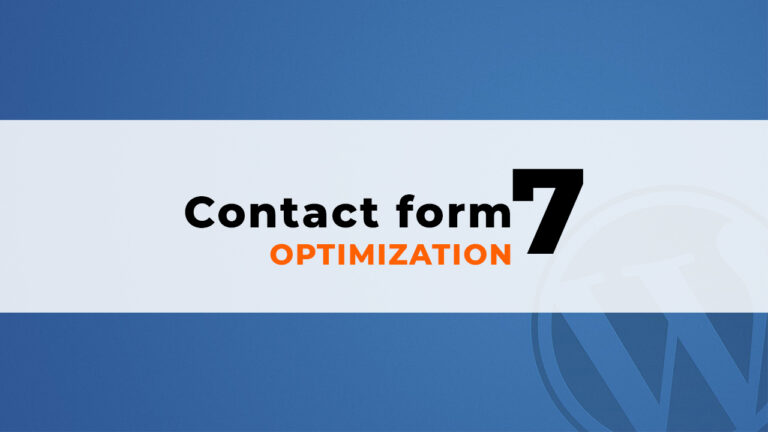 optimize wordpress contact form 7 speed up